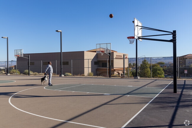 Hidden Falls Park welcomes basketball players for a game.