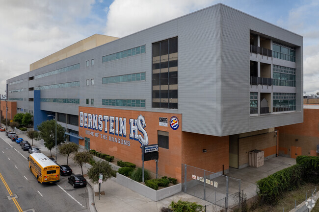 Main School Building STEM Academy at Bernstein High in Los Angeles CA.