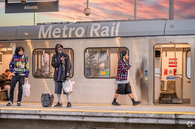 Montebello’s Metrolink station offers frequent service for commuters.
