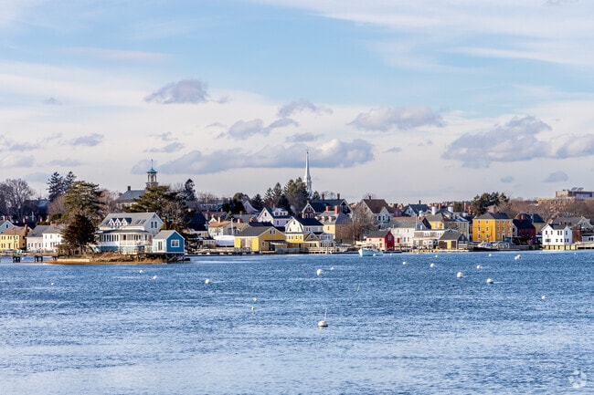 A view of the South End neighborhood and the Piscataqua River of Portsmouth, NH.