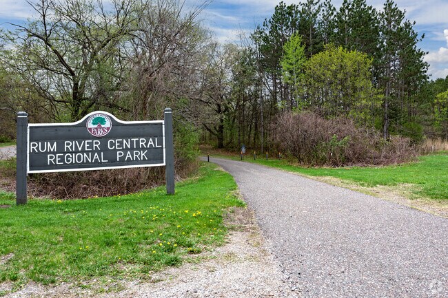 Rum River Regional Park has walking trails, campsites, and a canoe launch.