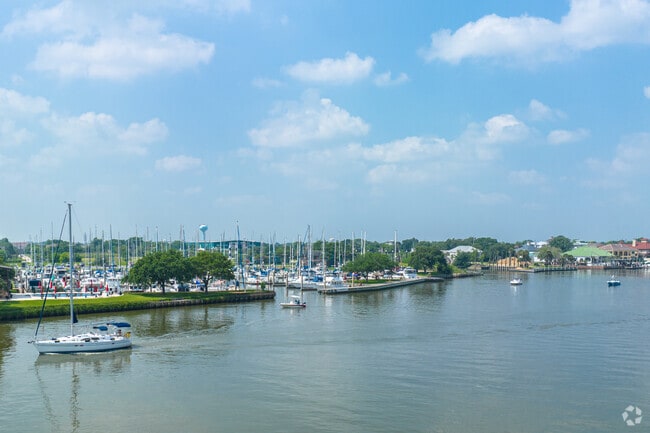A variety of vessels traverse the Seabrook  Marina daily.