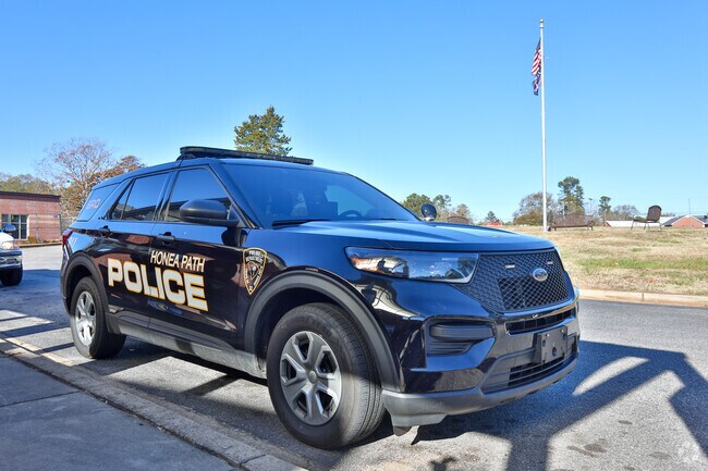 Honea Path police force have friendly officers at each school for support.