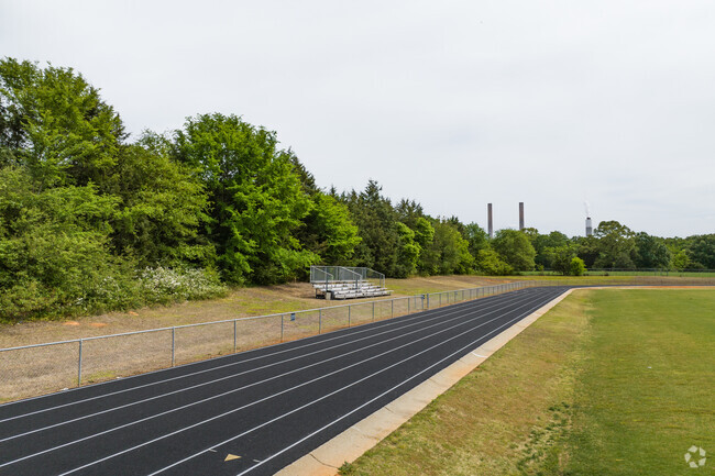 Woodland Middle School has a running track and field for athletics.