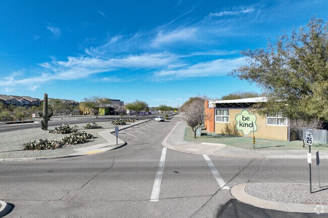Park right up front at Civano Community K-8 School.
