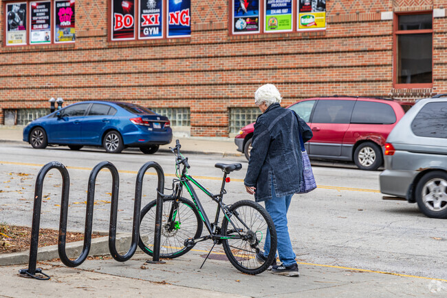 Lyon Grove residents can bike a few minutes to downtown Waukegan.