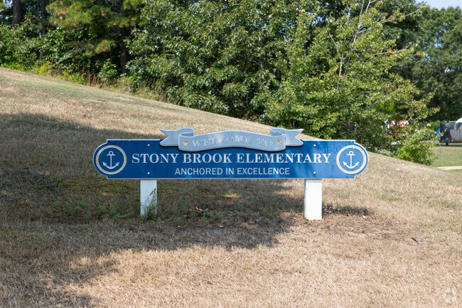 A brilliant sign greets you as you enter Stony Brook Elementary in Brewster.