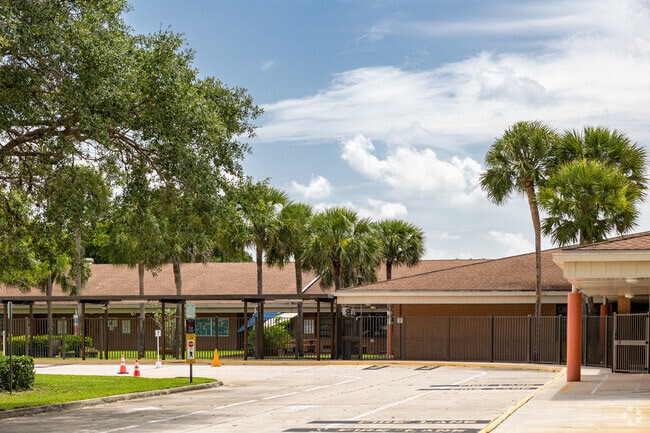 Golden Terrace Elementary School in Naples has a designated pick-up and drop off area.
