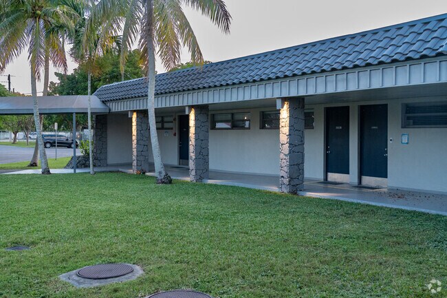 Architectural detail of the Calusa Preparatory building.