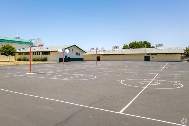 There are large areas for students to get exercise at Tioga Middle School in Fresno.