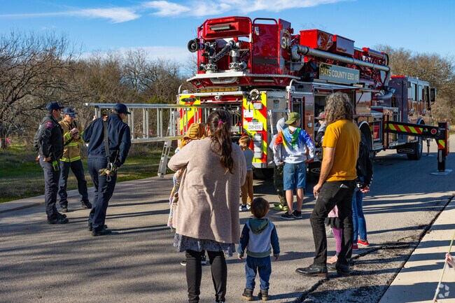 Hays County Fire Department showing off state of the art equipment to locals of Buda.