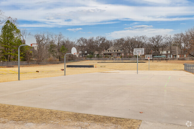 Bixby North Intermediate provides basketball courts and lots of room for exercise.