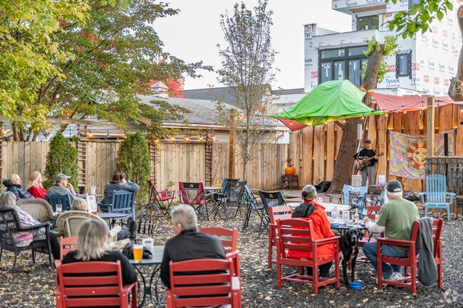 Duck Island's Forest City Brewery hosts live music in their large outdoor beer garden.