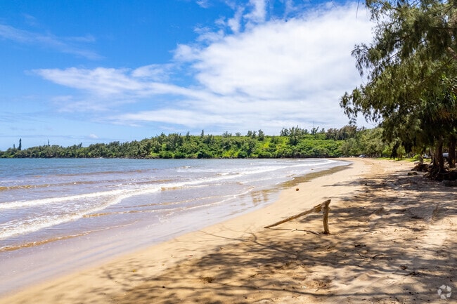 Spectacular ocean views from Hanamaulu Beach in Lihue.