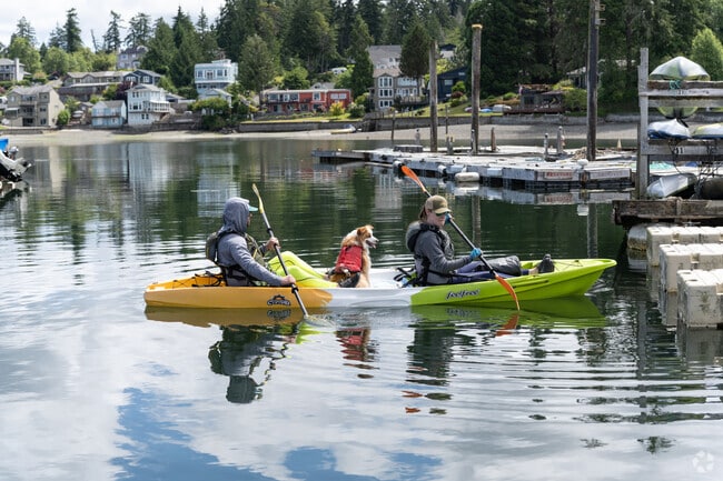 Residents of North Olympia love kayaking at the Boston Harbor Marina.