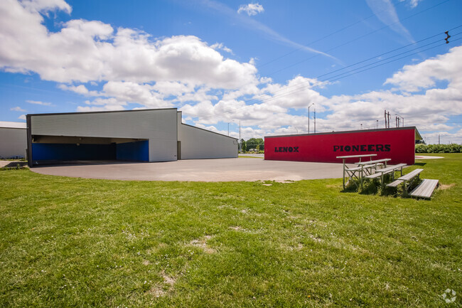 Basketball courts at Lenox Elementary School in Rock Creek.