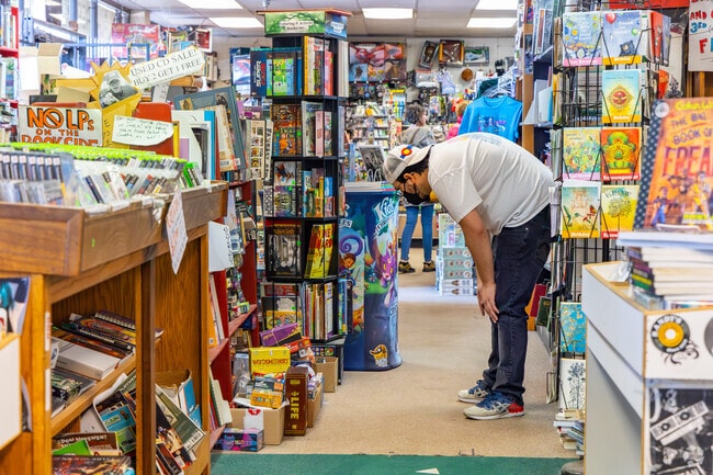 You can find the latest bestsellers or favorite album on vinyl at Black & Read near Highlands.