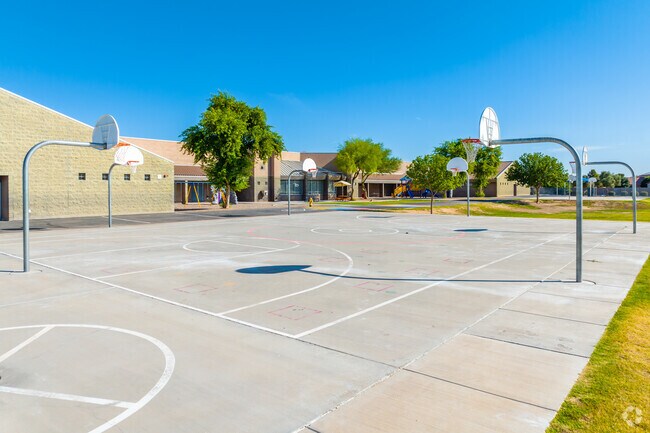 Shoot for the stars on Maricopa Elementary School's dynamic basketball courts in Maricopa.