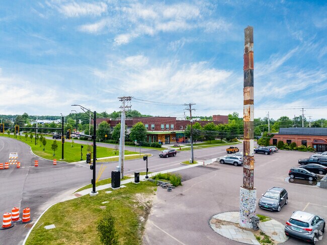 Burlington has art installations such as this one, the world's tallest filing cabinet.