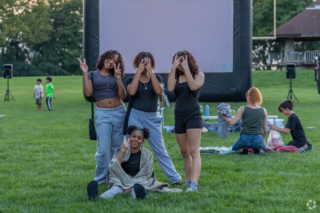 Kids love going to the Keck Park Outdoor Movie Night.