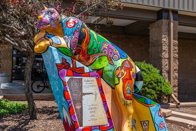 Local art work in the downtown area of Flagstaff is just a short drive from Bennett Estates.