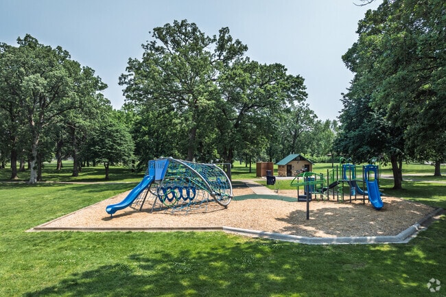 Hartkopf Park features a playground, picnic tables, benches and gazebo.