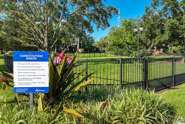 Constitution Park is located on South Street and Jackson Street Near Downtown Orlando.