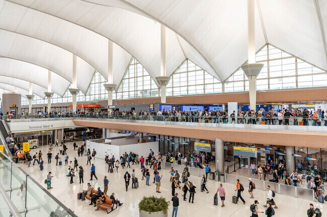 Denver International Airport is the go to for international flights from Saddle Ridge.