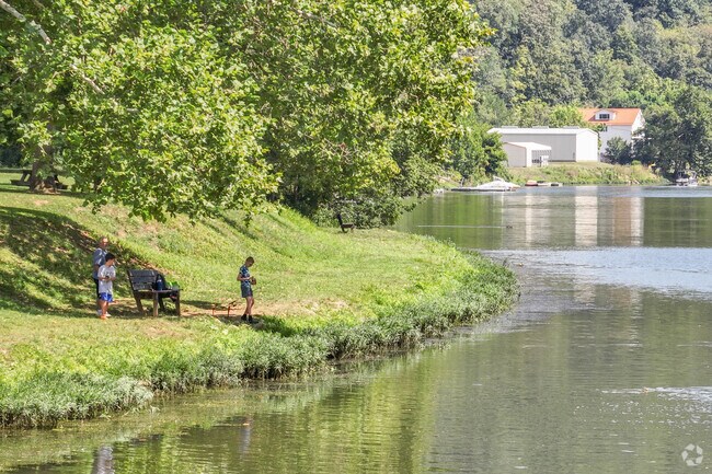 Beallsville residents fish along the Monongahela River.