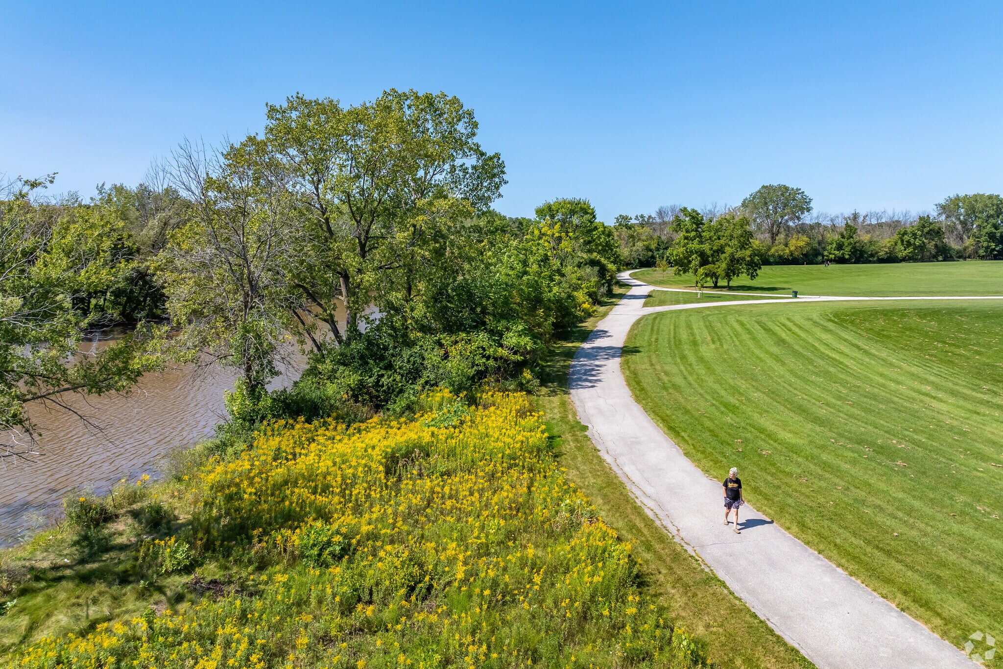 Stroll along the East River Trail, just south of the Oak Grove neighborhood.