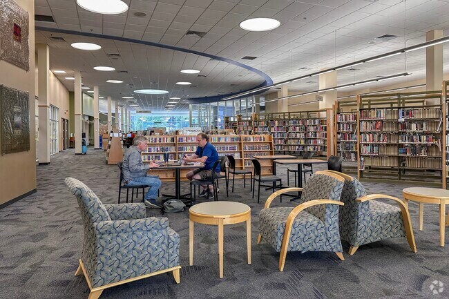 Grab a book at the Cuyahoga Falls Library in Downtown Cuyahoga Falls.