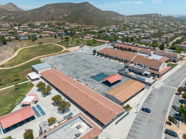 An aerial of Sycamore Canyon School in Dos Vientos Ranch.