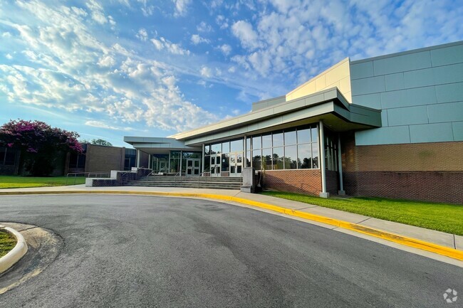 Theater entrance at Swift Creek Middle School.