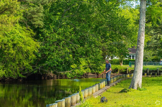 Cast your line in the Pocomoke River in Byrd Park for an afternoon of fishing.