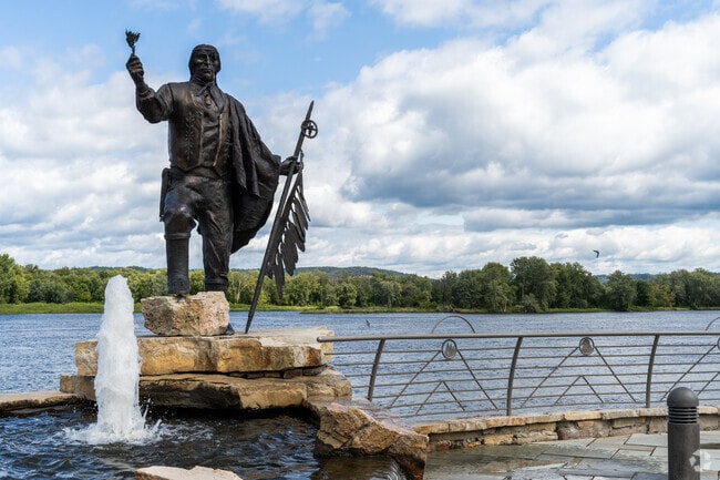 The city of Wabasha honors the Native American man it was named after, Wapahasha II, with a statue outside of the National Eagle Center.