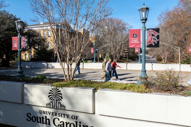 The Pendleton Street Pedestrian Bridge is a notable landmark in the heart of Columbia.