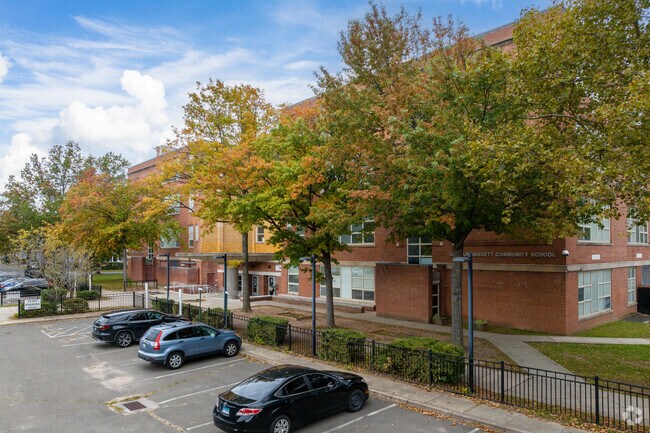 Lincoln-Bassett School is housed in a brick building on Bassett Street in Newhallville.