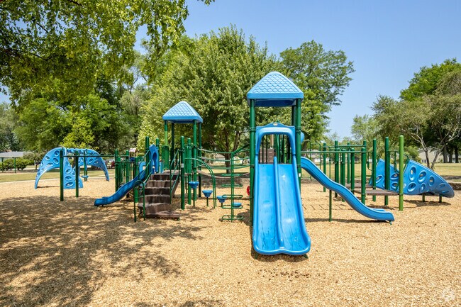 A play feature is located right next to the school.