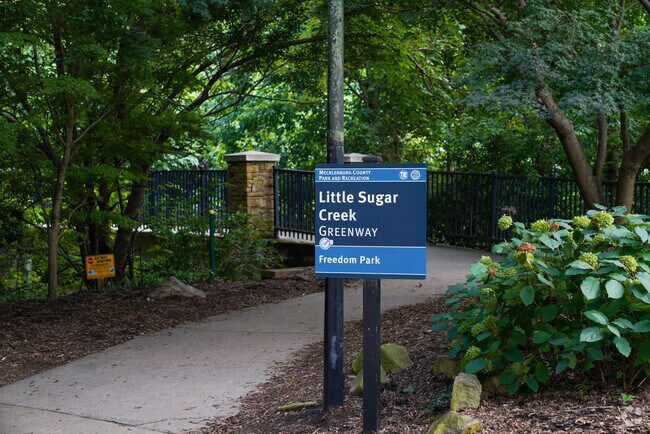 The Little Sugar Creek Greenway extends nearly four miles through the Dilworth neighborhood.