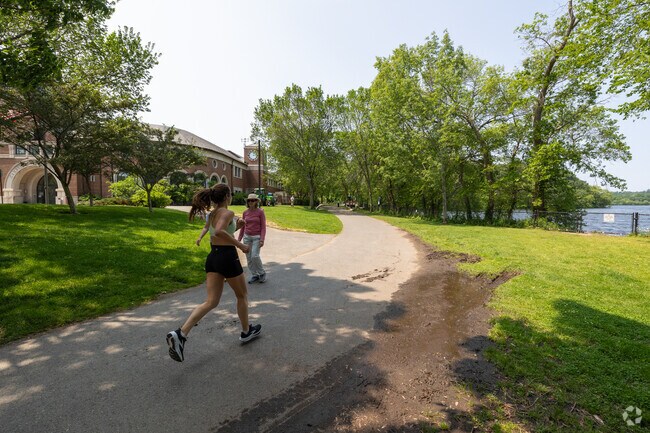 The trails around Fresh Pond Reservation are popular with joggers and walkers from Cushing Square.
