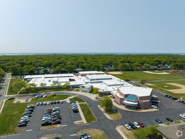 Hampton Bays High School is situated on the south shore of Long Island.