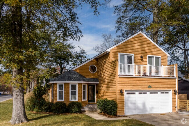 Cedar siding can be found on many homes in the Shadowlawn neighborhood of Virginia Beach.