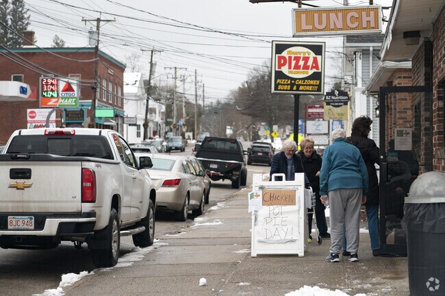 Locals come to downtown Grafton to visit their favorite restaurants.