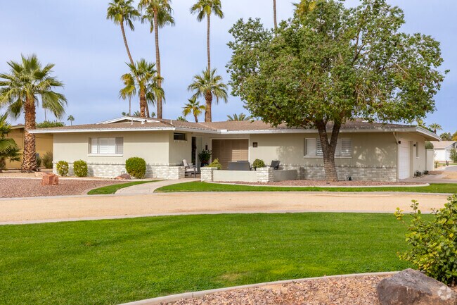 Well maintained mid-century homes are found east of Downtown Litchfield Park.