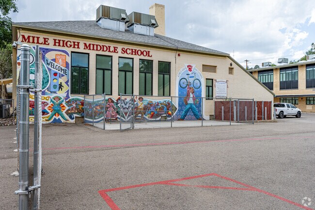 Students love the murals at Prescott Mile High Middle School.
