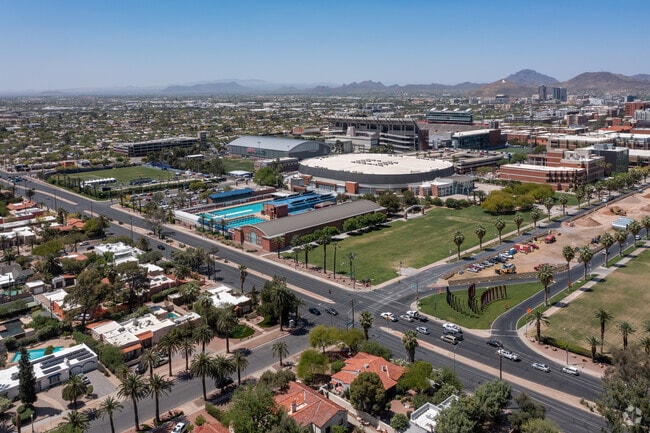 Sam Hughes residents can walk across Campbell Avenue to The University of Arizona.