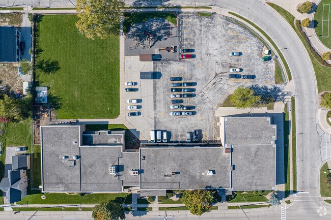 A top down view of East alternative School.