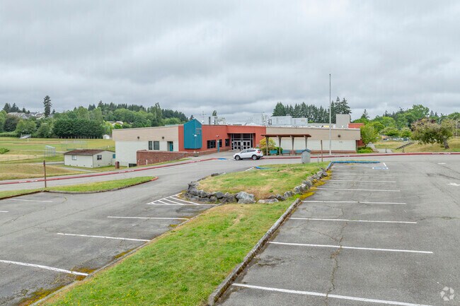 Ample parking for both staff and parents here at Poulsbo Middle School.