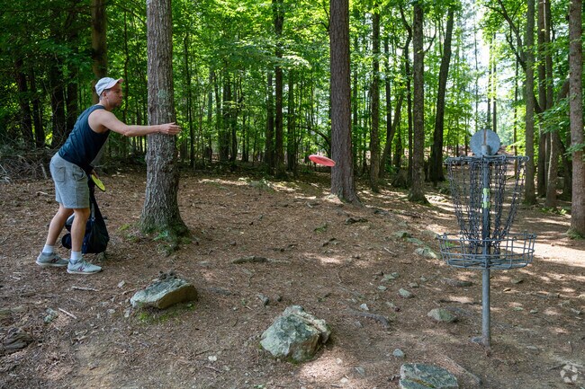 Valley Springs Park has a fun disc golf course.
