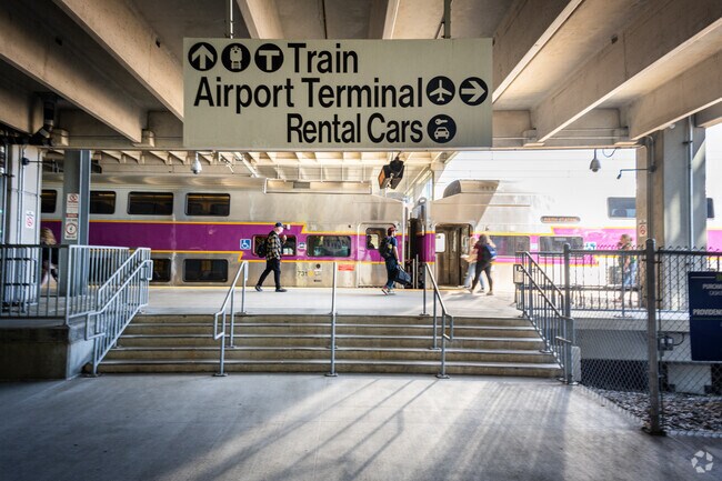 The T.F. Green Airport Amtrak Station in Warwick connects passengers from Providence to Boston.